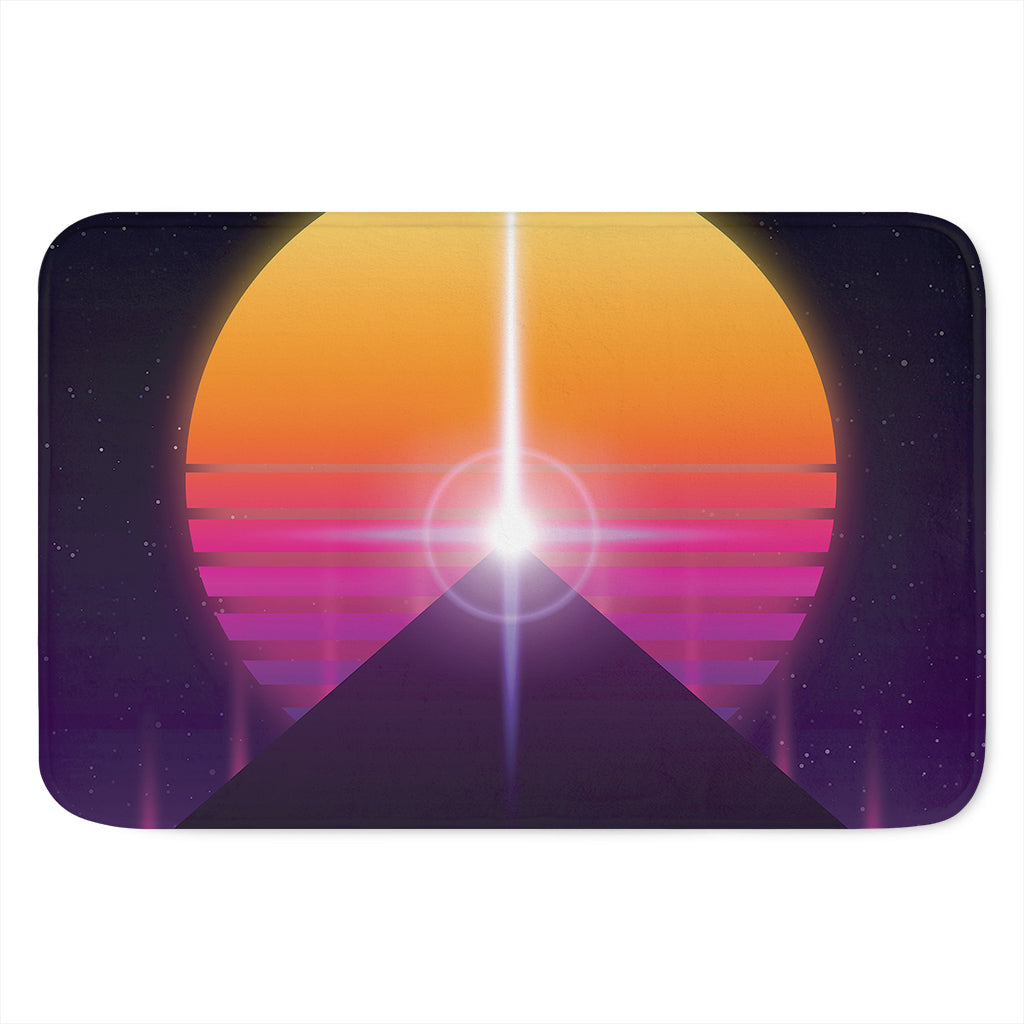 Synthwave Pyramid Print Indoor Door Mat