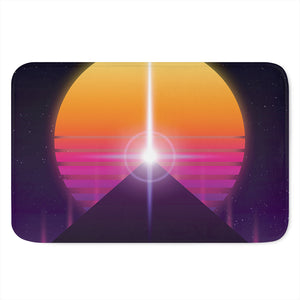 Synthwave Pyramid Print Indoor Door Mat