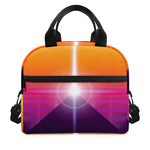 Synthwave Pyramid Print Insulated Lunch Bag