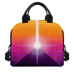 Synthwave Pyramid Print Insulated Lunch Bag