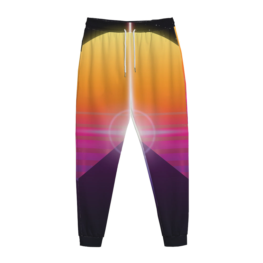 Synthwave Pyramid Print Jogger Pants