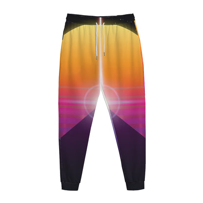 Synthwave Pyramid Print Jogger Pants