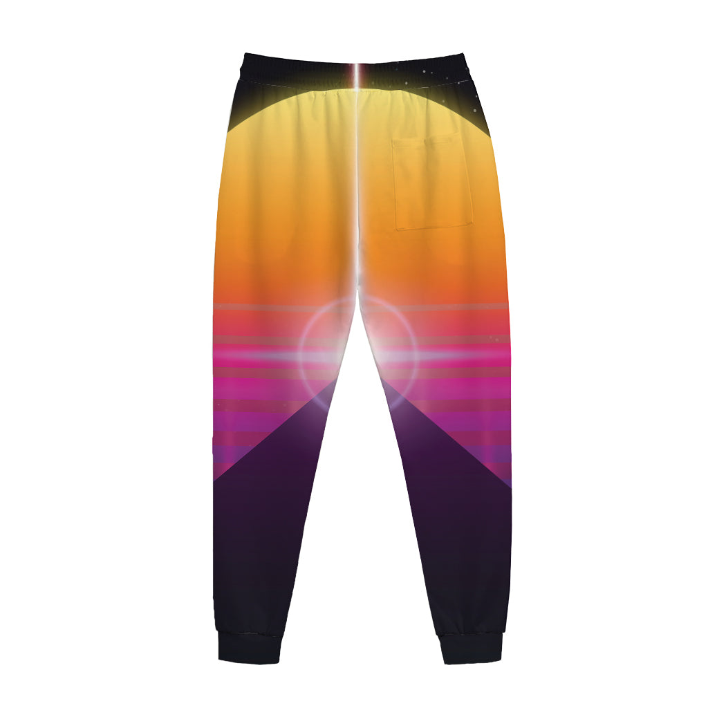 Synthwave Pyramid Print Jogger Pants