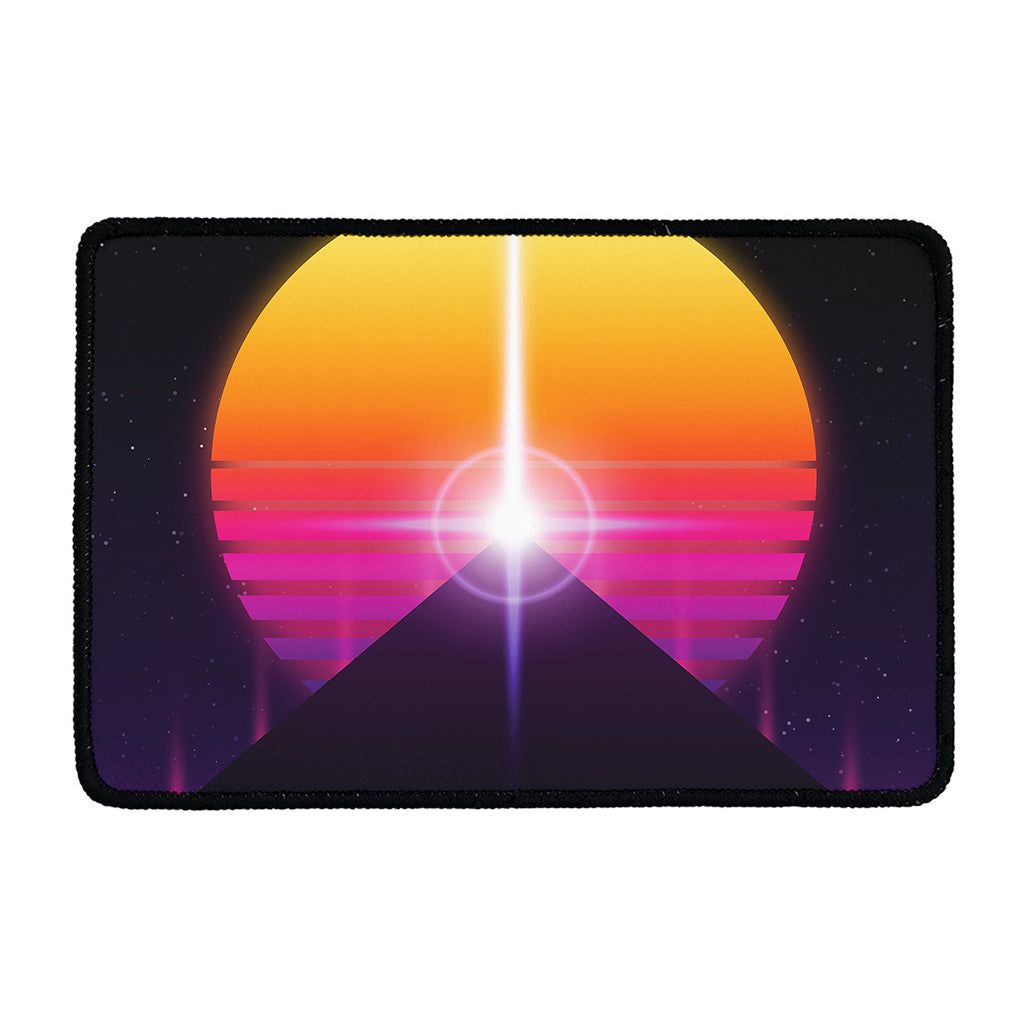 Synthwave Pyramid Print Kitchen Mat