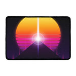 Synthwave Pyramid Print Kitchen Mat