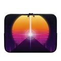 Synthwave Pyramid Print Laptop Sleeve