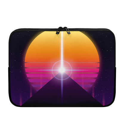 Synthwave Pyramid Print Laptop Sleeve