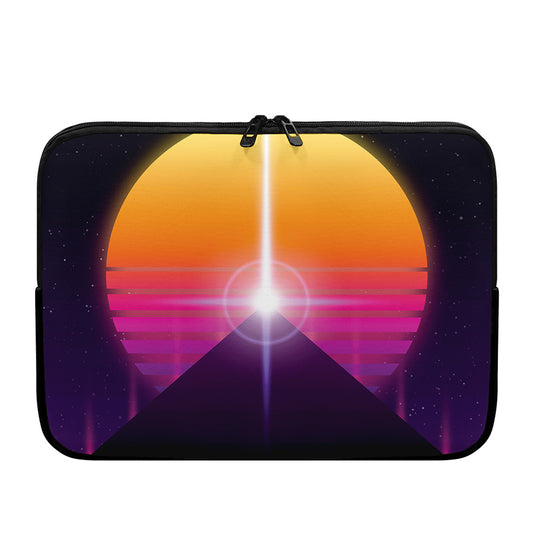 Synthwave Pyramid Print Laptop Sleeve