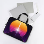 Synthwave Pyramid Print Laptop Sleeve With Handle