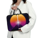 Synthwave Pyramid Print Laptop Sleeve With Handle