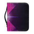 Synthwave Pyramid Print Leather Bible Cover