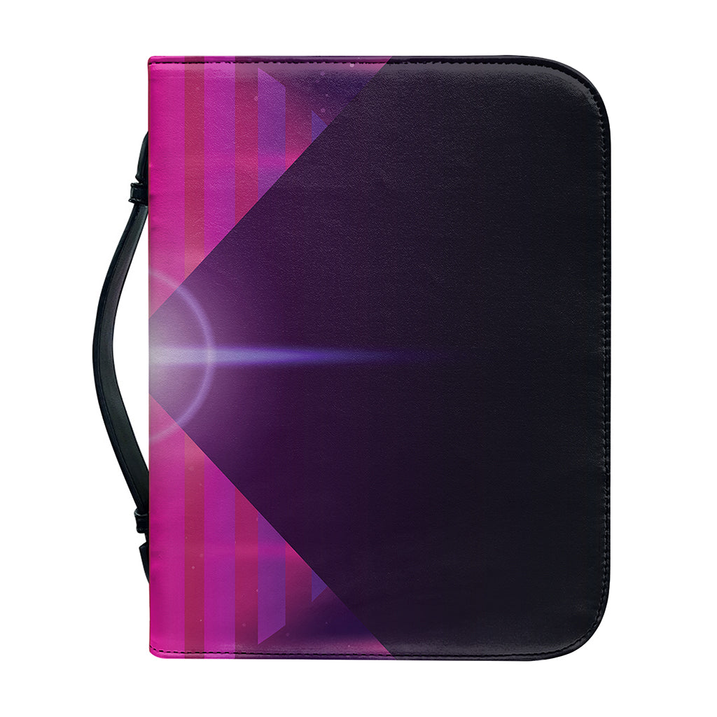Synthwave Pyramid Print Leather Bible Cover