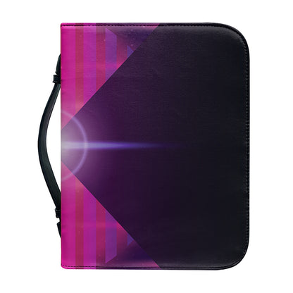 Synthwave Pyramid Print Leather Bible Cover