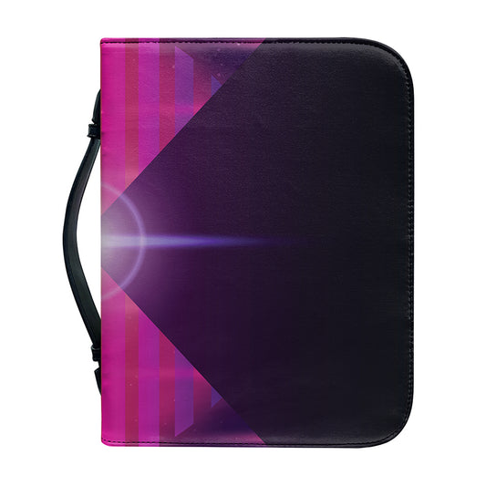 Synthwave Pyramid Print Leather Bible Cover