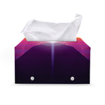 Synthwave Pyramid Print Leather Tissue Box Cover