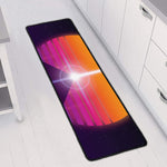 Synthwave Pyramid Print Long Kitchen Mat