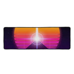 Synthwave Pyramid Print Long Kitchen Mat