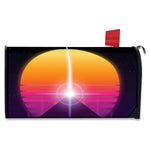 Synthwave Pyramid Print Mailbox Cover