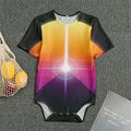 Synthwave Pyramid Print Men's Bodysuit