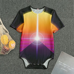 Synthwave Pyramid Print Men's Bodysuit