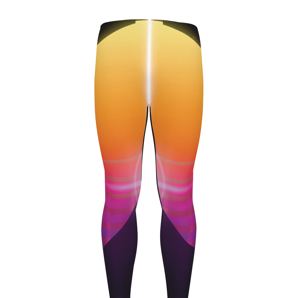 Synthwave Pyramid Print Men's leggings