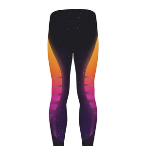 Synthwave Pyramid Print Men's leggings