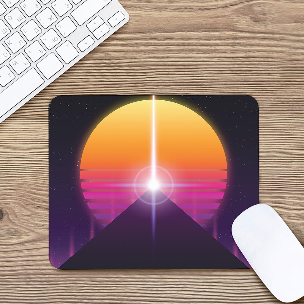 Synthwave Pyramid Print Mouse Pad