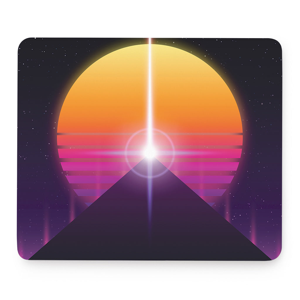 Synthwave Pyramid Print Mouse Pad