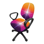 Synthwave Pyramid Print Office Chair Cover