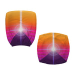 Synthwave Pyramid Print Office Chair Cover