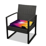 Synthwave Pyramid Print Outdoor Seat Cushion Cover