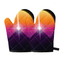 Synthwave Pyramid Print Oven Mitts
