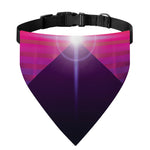 Synthwave Pyramid Print Over The Collar Dog Bandana