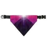 Synthwave Pyramid Print Over The Collar Dog Bandana