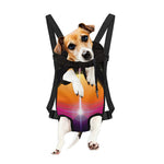 Synthwave Pyramid Print Pet Carrier Backpack