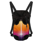 Synthwave Pyramid Print Pet Carrier Backpack