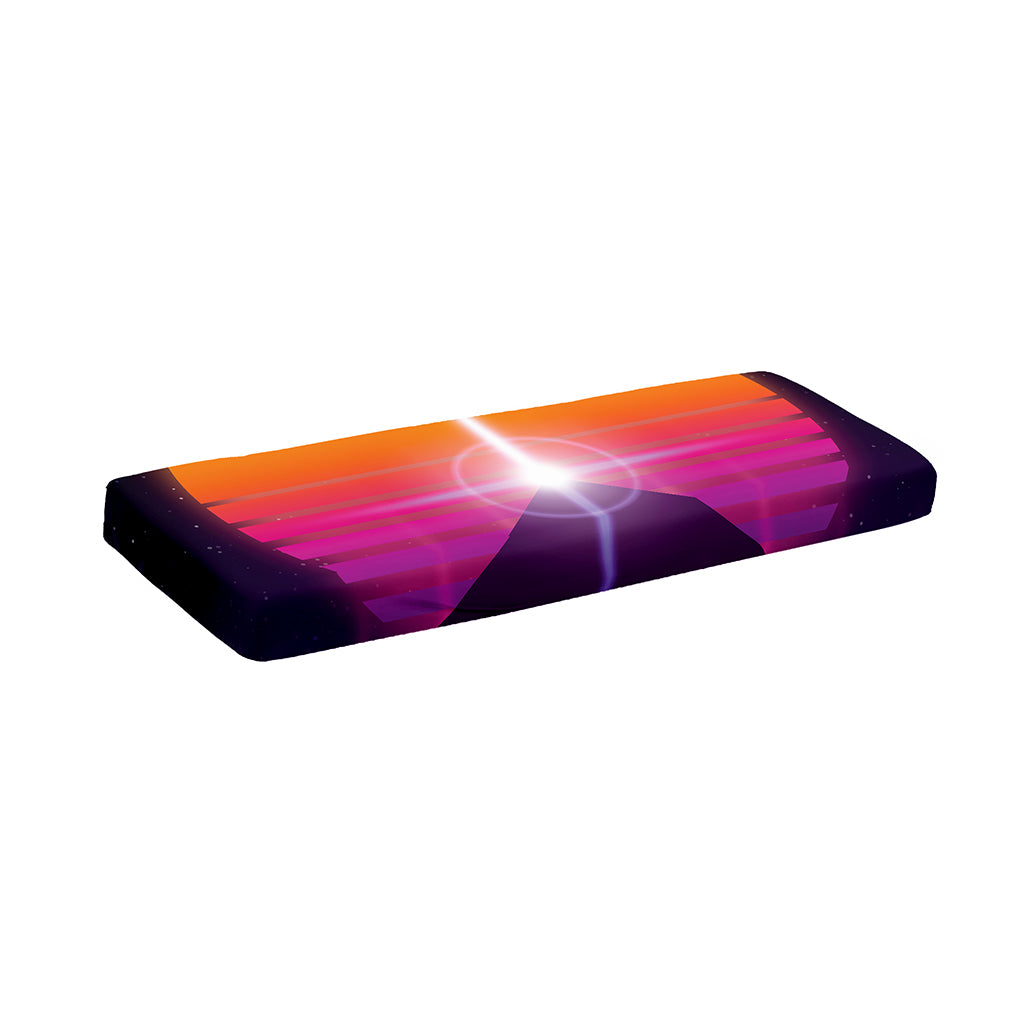 Synthwave Pyramid Print Piano Keyboard Cover