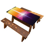 Synthwave Pyramid Print Picnic Table Cover