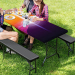 Synthwave Pyramid Print Picnic Table Cover