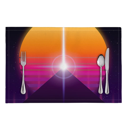Synthwave Pyramid Print Placemat