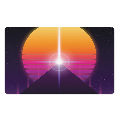 Synthwave Pyramid Print Polyester Doormat