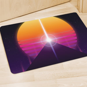 Synthwave Pyramid Print Polyester Doormat