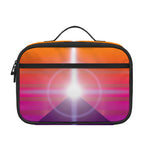 Synthwave Pyramid Print Portable Lunch Bag