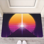 Synthwave Pyramid Print Rubber Doormat