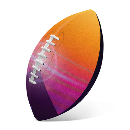 Synthwave Pyramid Print Rugby Ball