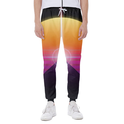Synthwave Pyramid Print Scuba Joggers