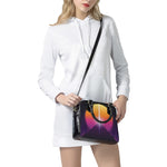 Synthwave Pyramid Print Shoulder Handbag