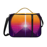 Synthwave Pyramid Print Shoulder Strap Bible Bag