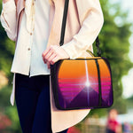 Synthwave Pyramid Print Shoulder Strap Bible Bag