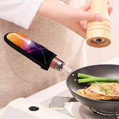 Synthwave Pyramid Print Skillet Handle Cover